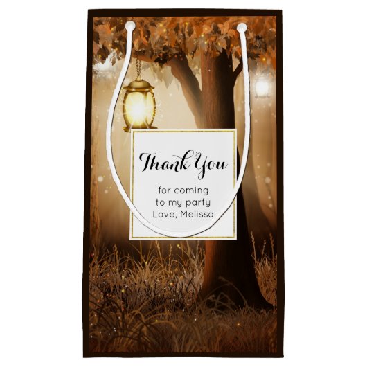 魔法の森と妖精のライトパーティーありがとう スモールペーパーバッグ (正面)