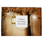 魔法の森と妖精のライト誕生日 ラージペーパーバッグ (裏面)