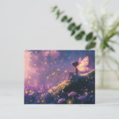 魔法の森に座る魔法の妖精 シーズンポストカード (スタンド正面)