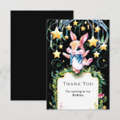 魔法の森のうさぎの誕生日 サンキューカード (正面/裏面)