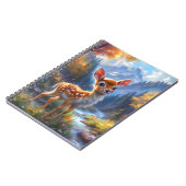 魔法の森のかわいい赤ちゃん鹿 ノートブック (左側)