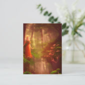 魔法の森のはがきに抽象芸術の妖精 ポストカード (スタンド正面)