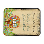 魔法の森のウェディング・セーブ・ザ・デート マグネット (横)