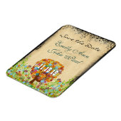 魔法の森のウェディング・セーブ・ザ・デート マグネット (左側)