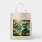 魔法の森のウサギの卵 トートバッグ (裏面)