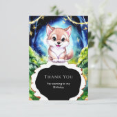 魔法の森のオオカミの誕生日 サンキューカード (スタンド正面)