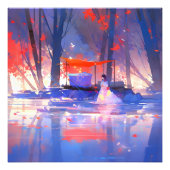 魔法の森のカラフルアニメ フォトプリント            (正面)