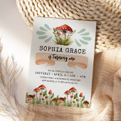 魔法の森のキノコ1歳の誕生日 招待状