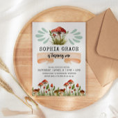 魔法の森のキノコ1歳の誕生日 招待状