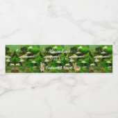 魔法の森のキノコ ウサギ 昆虫 ペットボトルラベル (シングルラベル)