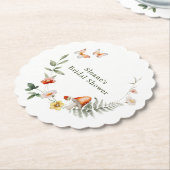 魔法の森のキノコ ブライダルシャワー ペーパーコースター (アングル)