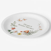 魔法の森のキノコ ブライダルシャワー ペーパープレート (アングル)