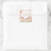魔法の森のキノコ 1歳の誕生日パーティー スクエアシール (バッグ)