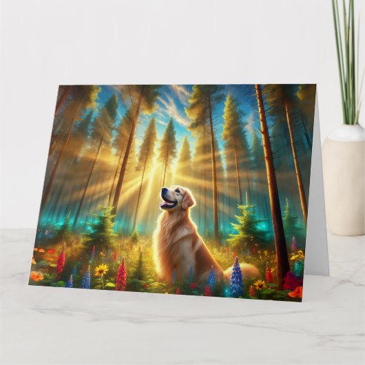 魔法の森のゴールデンレトリバー カード (正面)