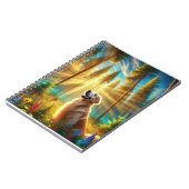 魔法の森のゴールデンレトリバー ノートブック (左側)