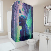 魔法の森のシャワーカーテンに入った妖精 シャワーカーテン (インサイチュ)