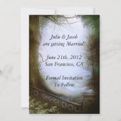 魔法の森のシーン・セーブ・ザ・デート ウェディング 招待状 (裏面)