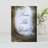 魔法の森のシーン　結婚式のSave The Date 招待状 (スタンド正面)