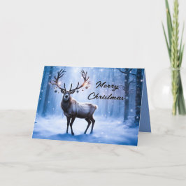 魔法の森のトナカイ クリスマスカード シーズンカード