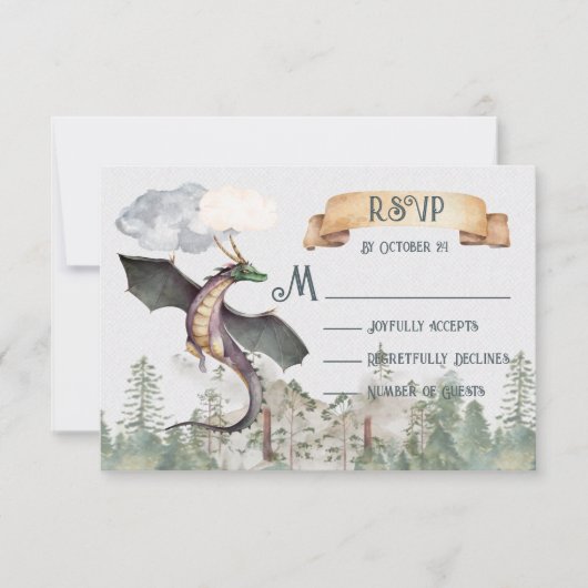 魔法の森のドラゴン出欠確認カード 出欠カード (正面)