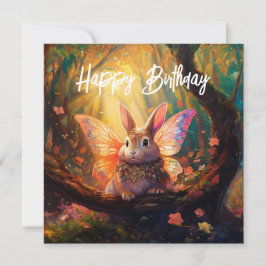 魔法の森のバニーのお誕生日おめでとう カード