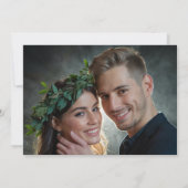 魔法の森のバラアーチ結婚式の日付を保存 招待状 (裏面)