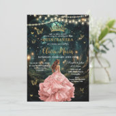 魔法の森のバラ色ドレスのキンチャネラ 16 招待状 (スタンド正面)