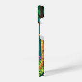 魔法の森のピクセルアートパーソナライズされた名 iPhoneケース (左側面)