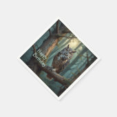 魔法の森のフクロウ スタンダードカクテルナプキン (角)