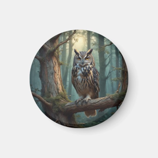 魔法の森のフクロウ マグネット (正面)