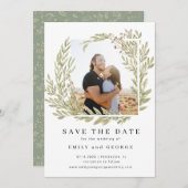 魔法の森のフローラ写真を保存する日付カード セーブザデート (正面/裏面)