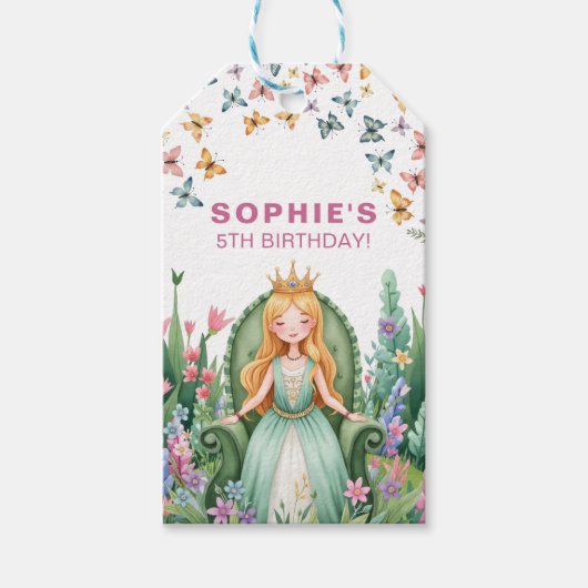 魔法の森のプリンセス誕生日 ギフトタグ (正面)