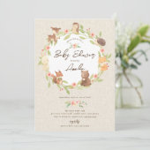 魔法の森のベビーシャワー 招待状 (スタンド正面)