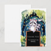 魔法の森のラッコの誕生日 サンキューカード (正面/裏面)