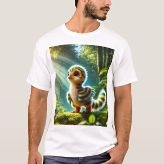 魔法の森の中でふわふわしたベビー恐竜» Tシャツ