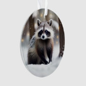 魔法の森の中のアライグマ オーナメント (正面)