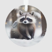 魔法の森の中のアライグマ オーナメント (裏面)