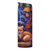 魔法の森の中の母とベビーのキツネ タンブラー (回転右)