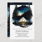 魔法の森の冒険ベビーシャワー 招待状 (正面/裏面)