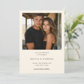 魔法の森の写真 ミニマルなSave the Date 招待状 (スタンド正面)