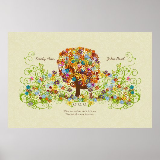 魔法の森の分枝 ウェディング 席次表 ポスター (正面)