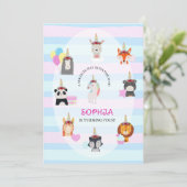 「魔法の森の友人」ユニコーン誕生日 招待状 (スタンド正面)