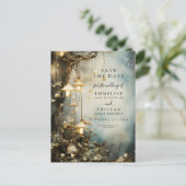 魔法の森の吊るしランタン ウェディング 案内ポストカード (スタンド正面)