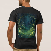 魔法の森の夜の輝き Tシャツ (裏面)