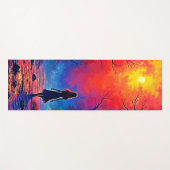 魔法の森の女の子の孤独デザイン ヨガマット (正面(横))