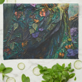 魔法の森の女神と蝶々（３） キッチンタオル (折り畳み)