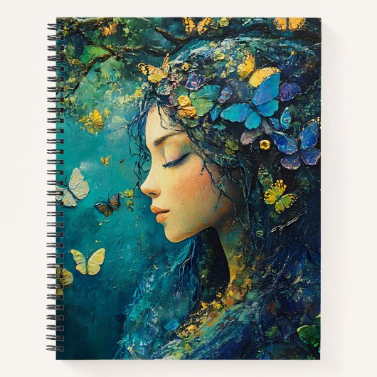 魔法の森の女神と蝶 (1) ノートブック (正面)