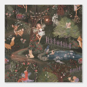 魔法の森の妖精と森の生き物たち 壁紙 (正面)