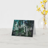 魔法の森の妖精のライト結婚の感謝 カード (黄色い花)