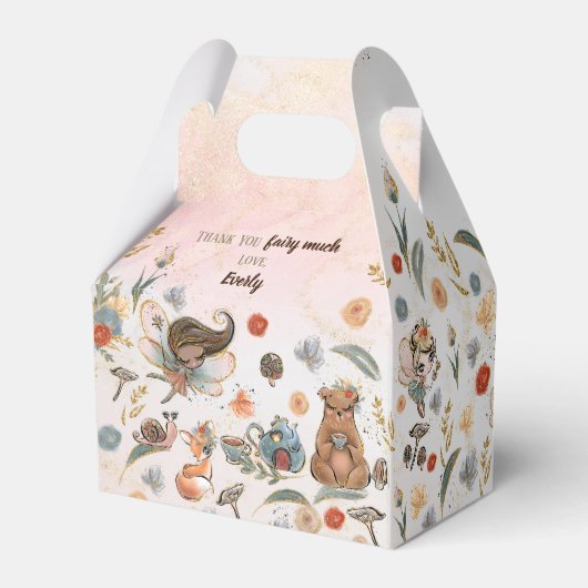 魔法の森の妖精の誕生日パーティー フェイバーボックス (裏面サイド)